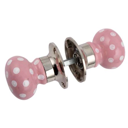 Pink Dot Mortice Handle 2.25